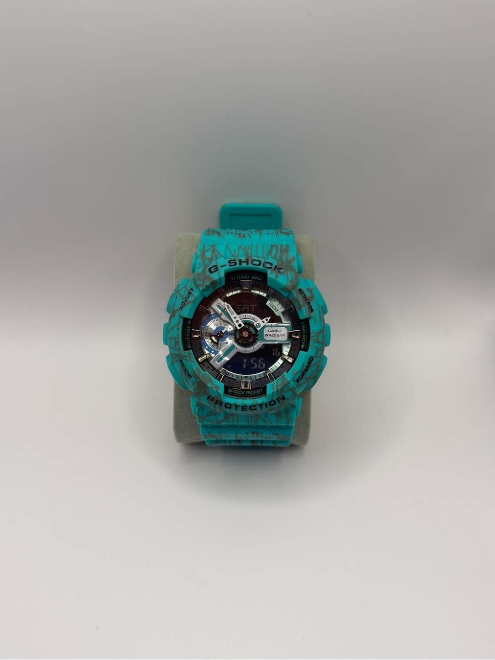G-Shock Turquoise Graphic Analog-Digital Watch